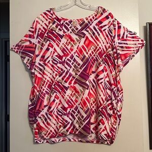 Colorful Geometric Print Top